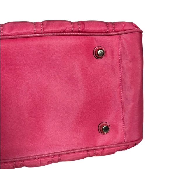 COACH RUCHED NYLON COURT Pink Tote Bag Diaper Bag Travel Bag Overnight Bag New - Picture 7 of 14